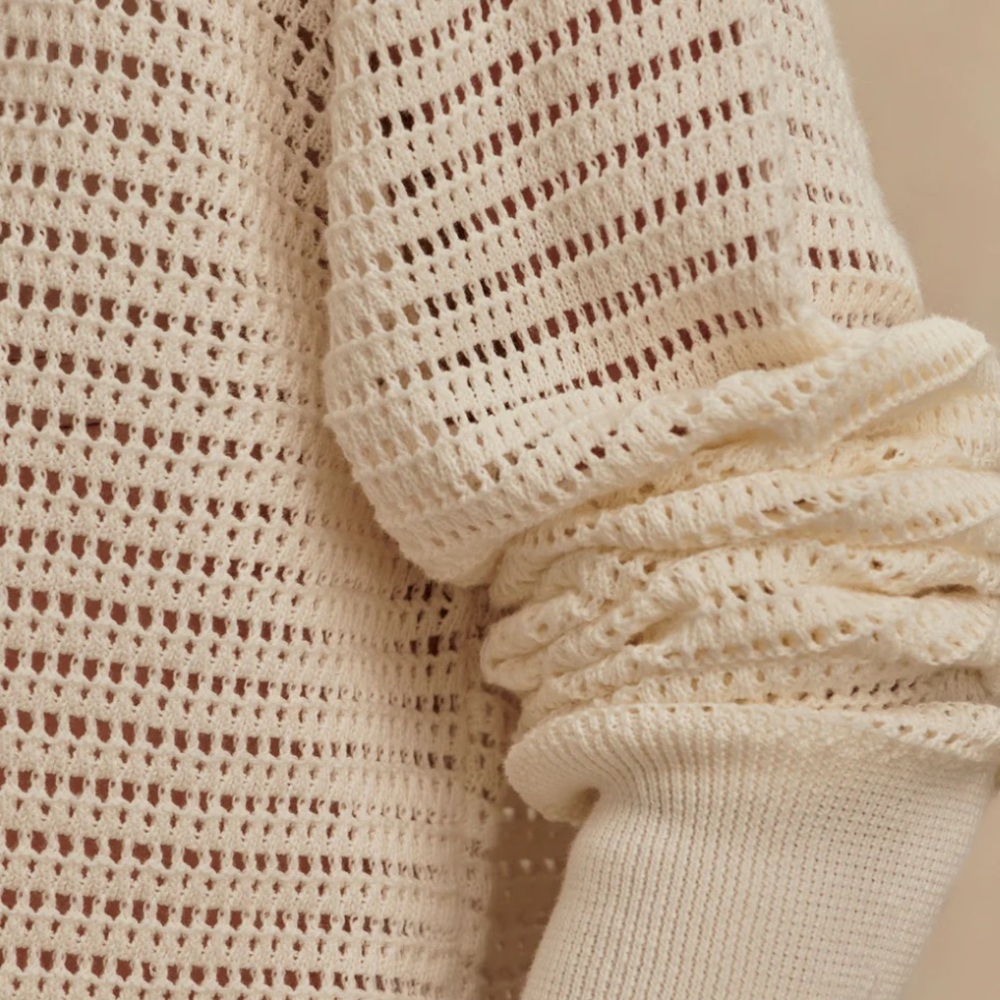 Varley Kershaw Knit Sweater in Egret - Picture 5 of 10